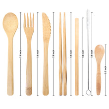 Charger l'image dans la galerie, Bmbu ToGo Bamboo Cutlery Set | Bamboo Travel Utensils | Reusable Cutlery Set | Pink Pouch