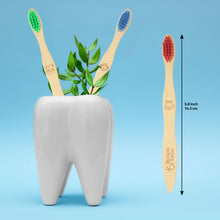 Charger l'image dans la galerie, Bmbu ToGo Kids Bamboo Toothbrushes | Organic & Eco-Friendly | Rainbow 4 Pack with Bamboo Cotton Buds Gift