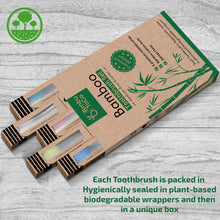 Load image into Gallery viewer, Bmbu ToGo Bamboo Toothbrushes | 5 Pack with Bamboo Cotton Buds &amp; Dental Floss Gift
